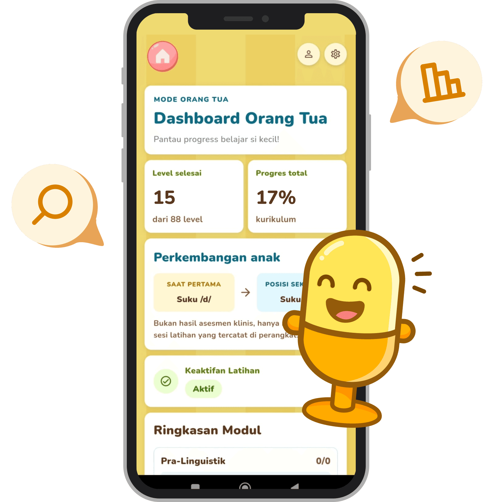 Track Perkembangan Melalui Dashboard Orang Tua